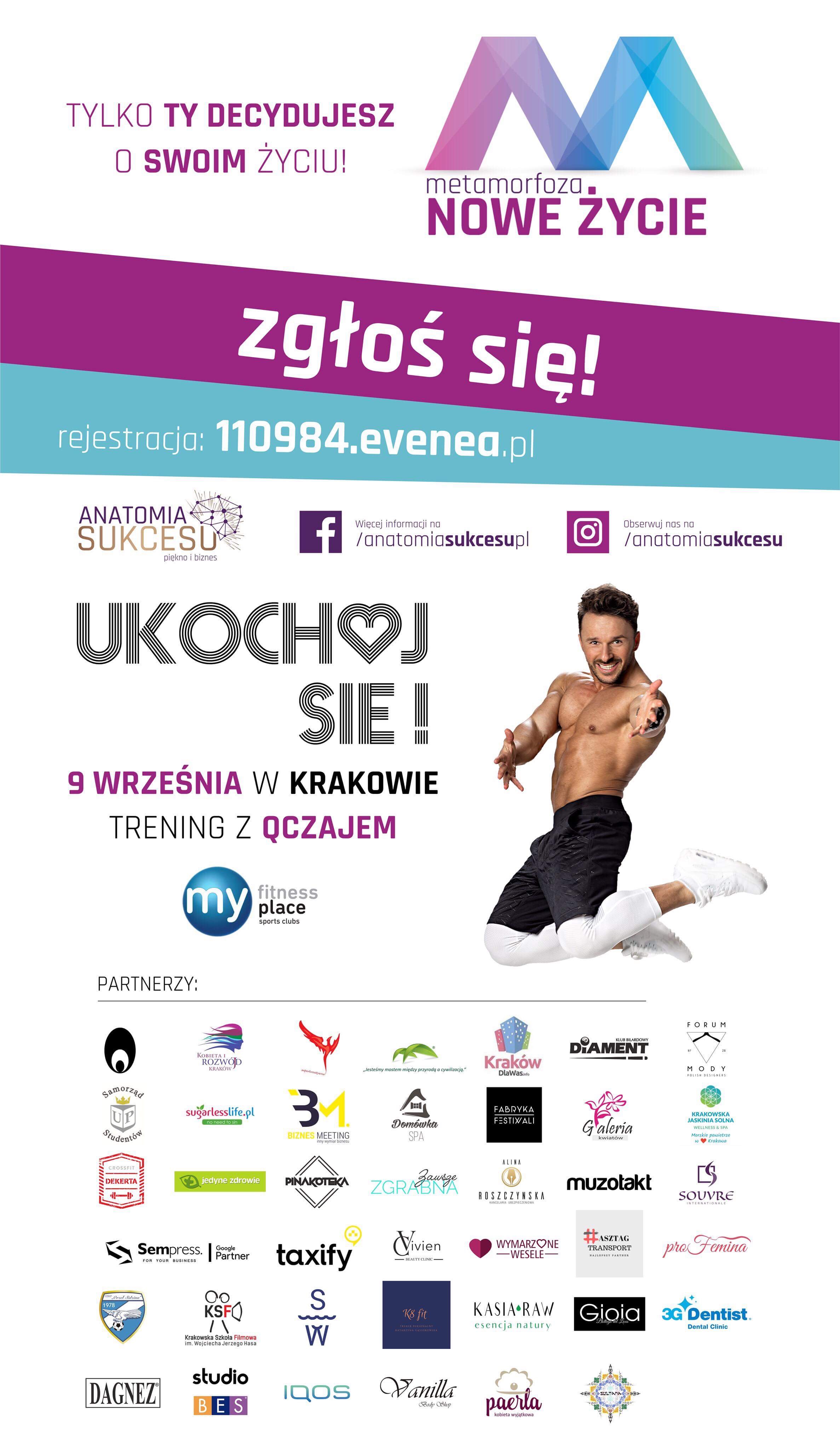 Ukochoj się! Trening z Qczajem po raz pierwszy w Krakowie